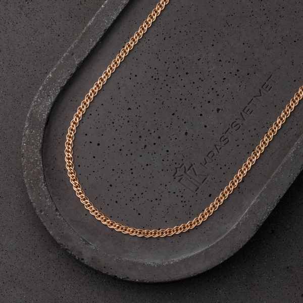 Цепь из красного золота 585, плетение «Нонна»